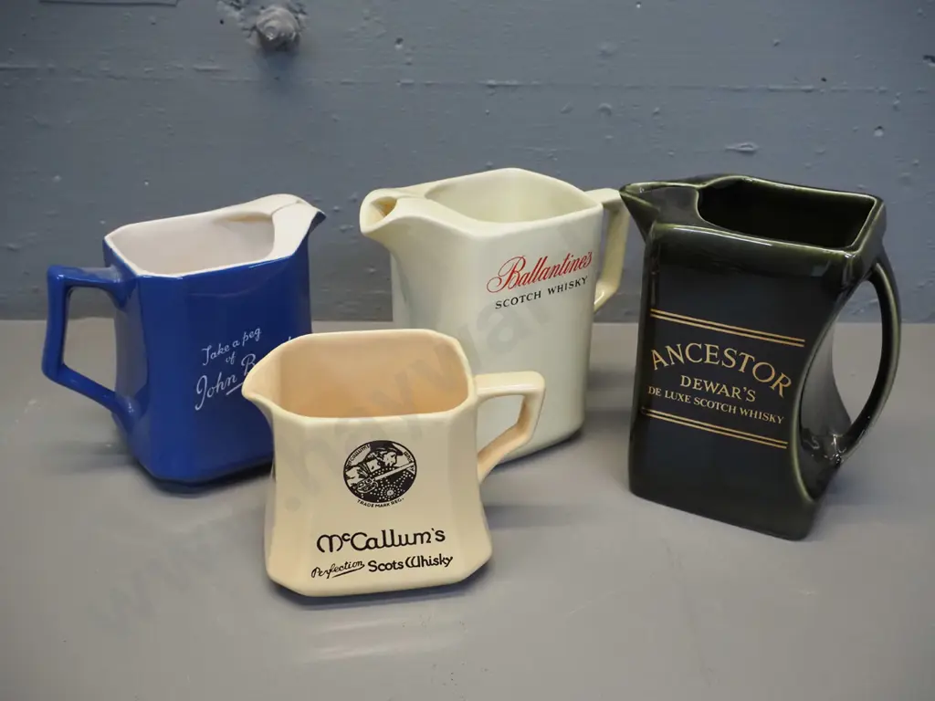 4 Scotch whisky water jugs all made by Wade. Tallest is H150 Image 1++