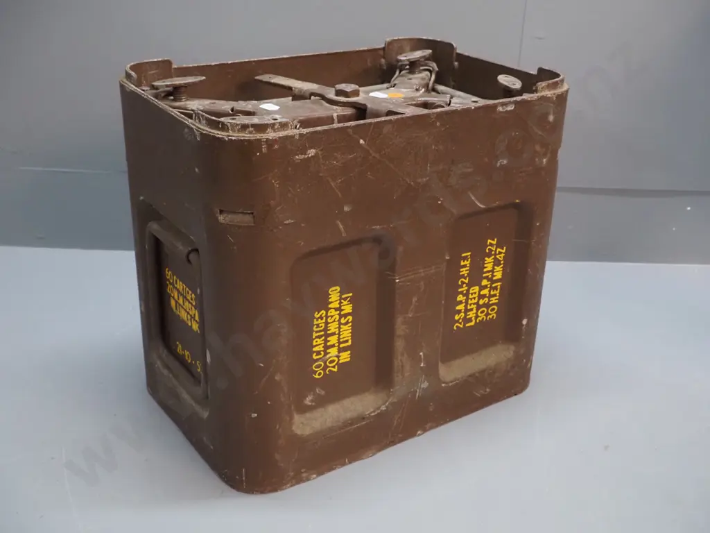 metal ammunition case with large side handles, screw lock top H-320 W-340 D-230 Image 1++