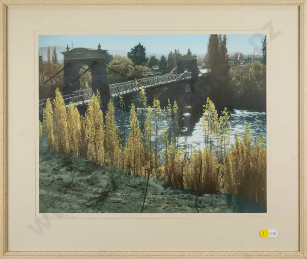 framed Whites Aviation hand coloured photograph Alexandra Bridge H-290 W-370 Image 1++