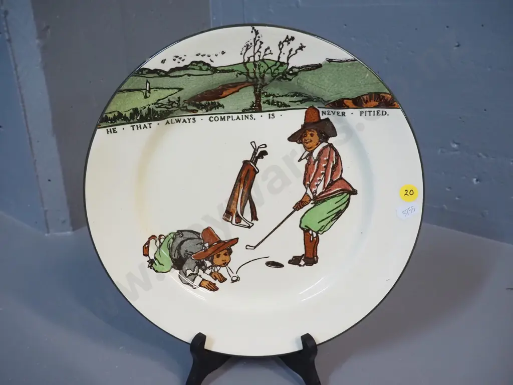 vintage Royal Doulton golfer plate D-265 Image 1++