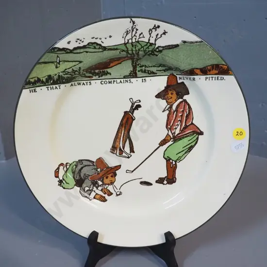 vintage Royal Doulton golfer plate D-265