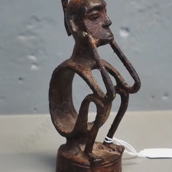 small African bronze sitting figure H-130
