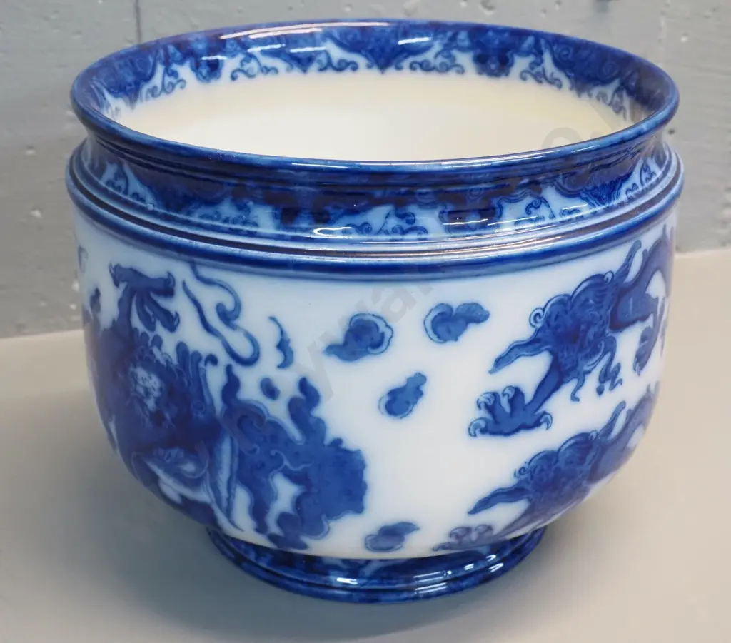 Royal Doulton "Oyama" blue & white jardiniere H-180 D-230 Image 1++