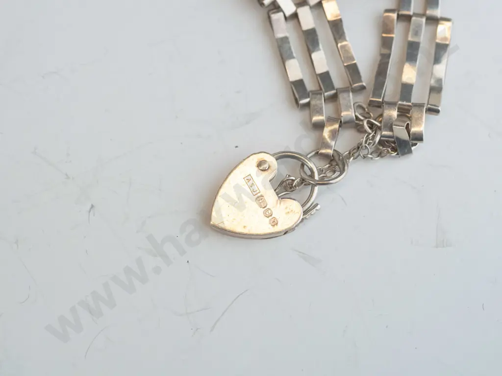 silver bracelet stamped Image 1++