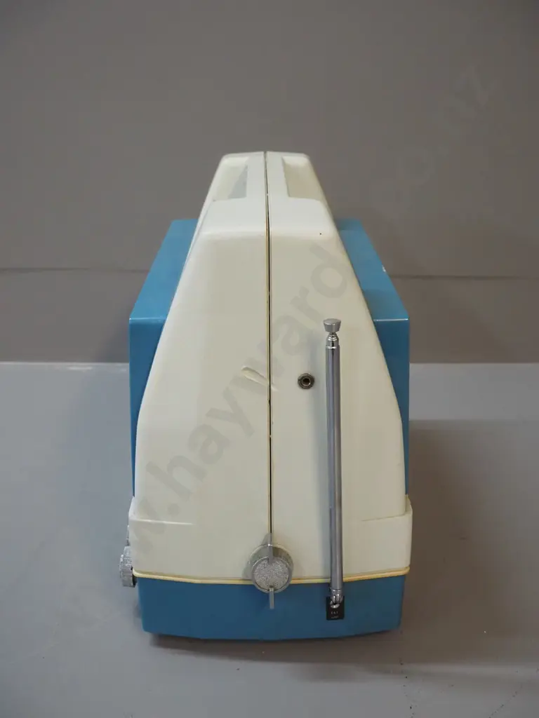retro Crown portable 2-band radio & phonograph in modular plastic case - minor discolouration, some marks H-250 W-300 Image 1++