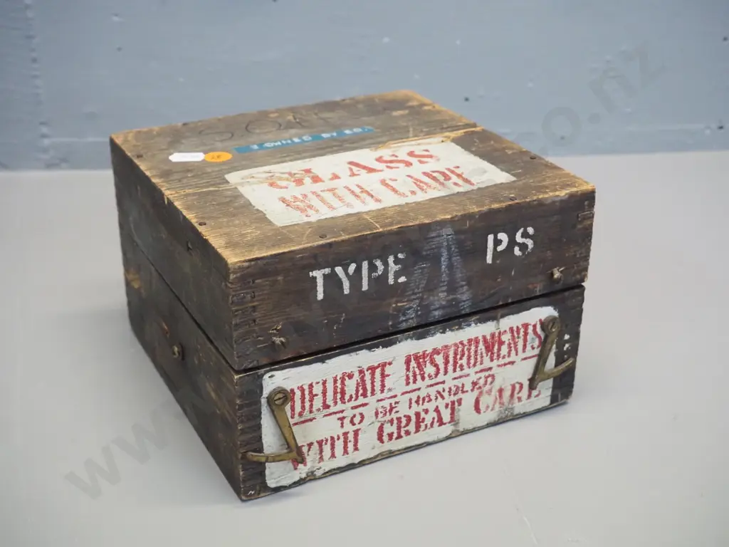 WWII era Type P8 compass fitted into wooden case - faint stamps : Admiralty Compass, Slough, 1941. Compass Diameter 130 Image 1++