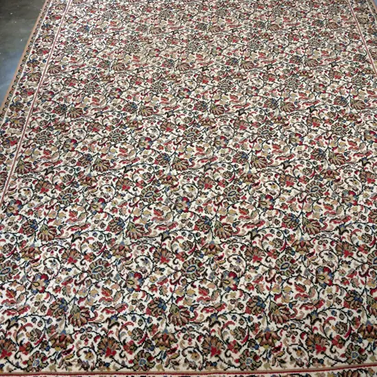 Lincoln Tattersfield Axminster wool carpet square - some threadbare areas L-3620 W-2730