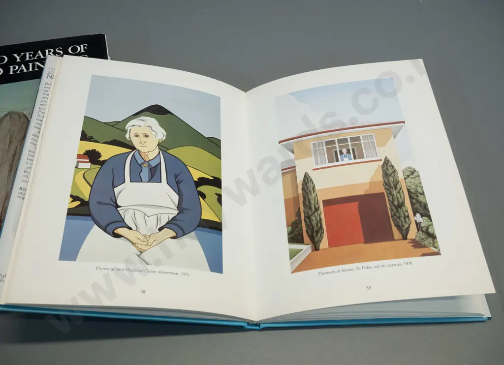 2 books "Robin White -New Zealand Painter" pub. 1981, warping of DJ due to plastic cover - and 200 Years of NZ Painting, Image 1++