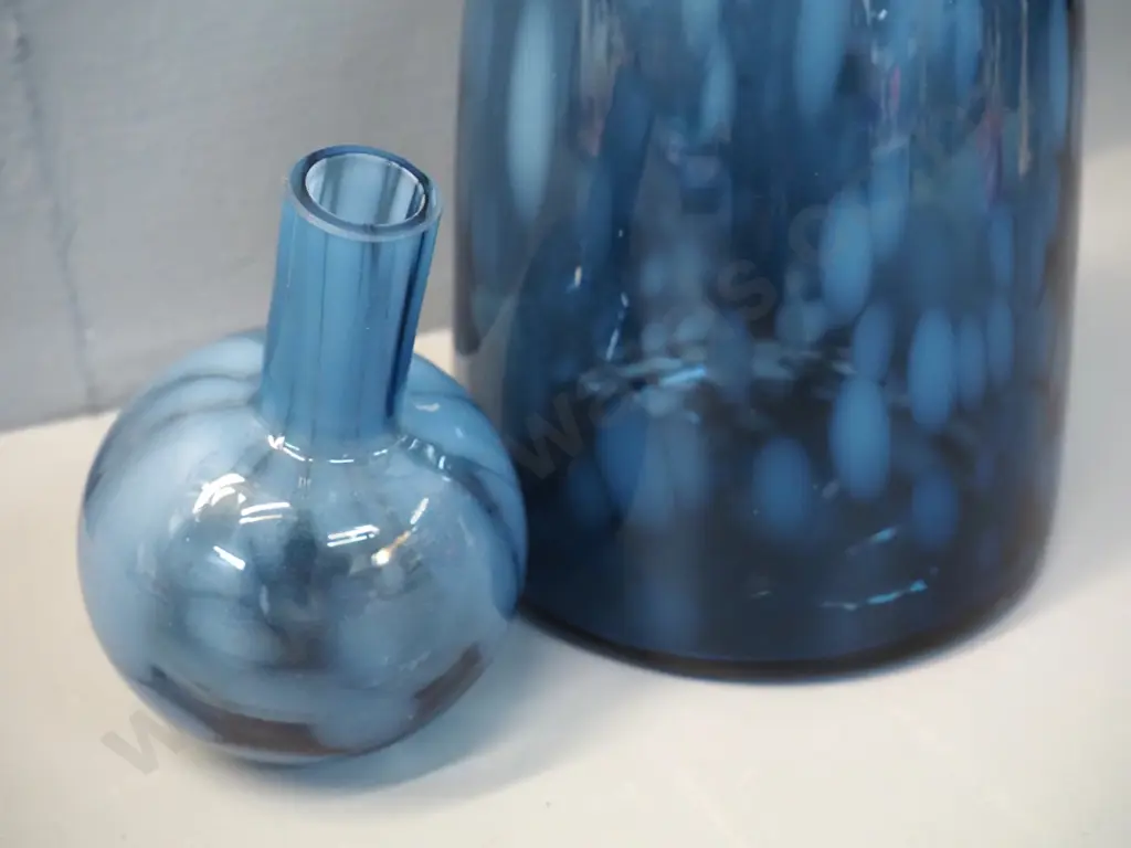 art glass vase with ball stopper H-340 Image 1++