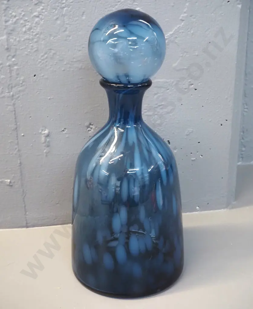 art glass vase with ball stopper H-340 Image 1++