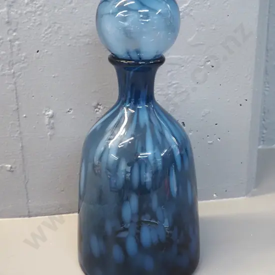 art glass vase with ball stopper H-340