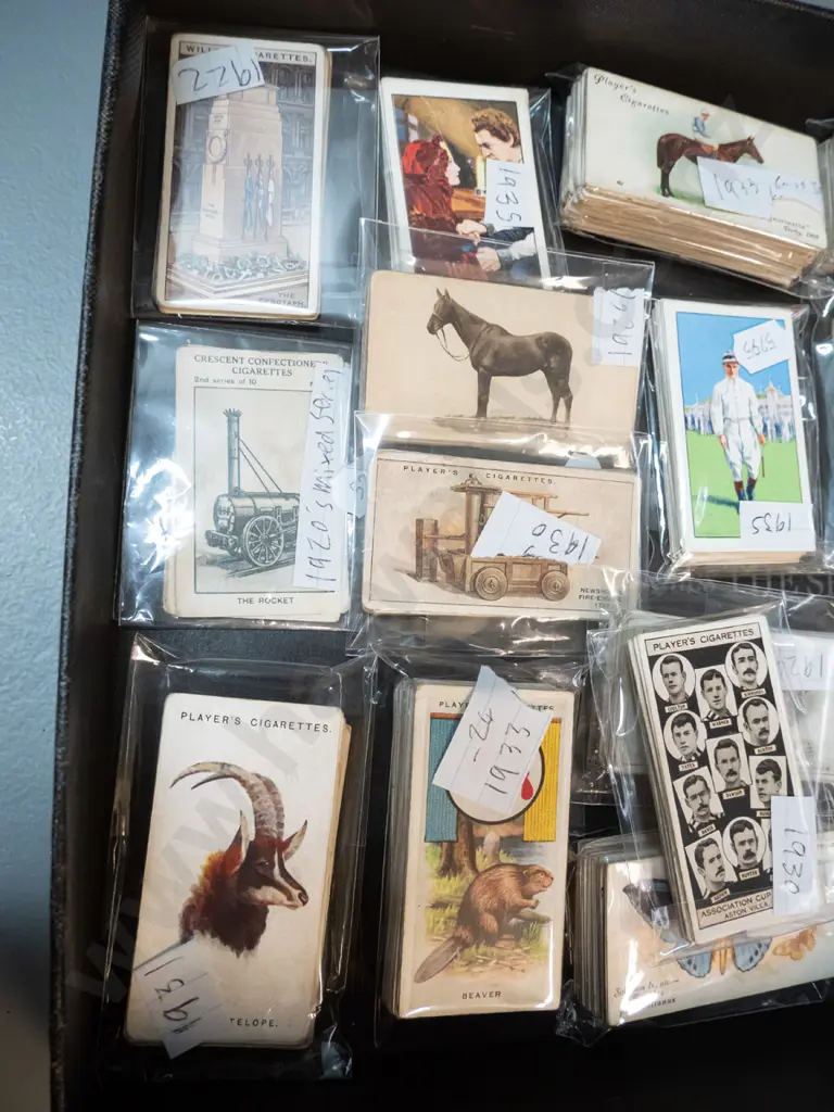 assorted cigarette collector cards, packaged into part sets - most are John Player, also Park Drive, Wills, Shell, etc Image 1++