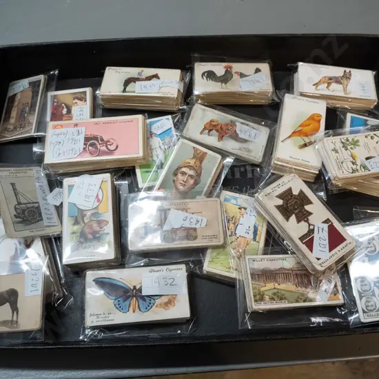 assorted cigarette collector cards, packaged into part sets - most are John Player, also Park Drive, Wills, Shell, etc