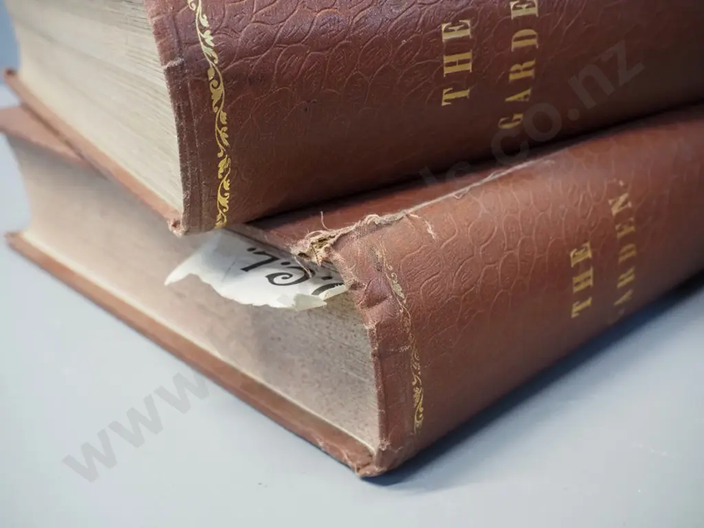 5 large annual bound volumes of "The Gardener" magazine from 1892 thru 1896 - some wear and foxing Image 1++