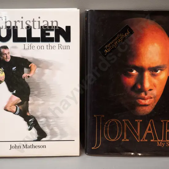 2 autographed rugby books - Jonah Lomu "My Story" and Christian Cullen "Life on the Run"
