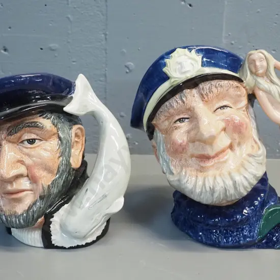 2 Royal Doulton character jugs -  Old Salt H-220 and Captain Ahab