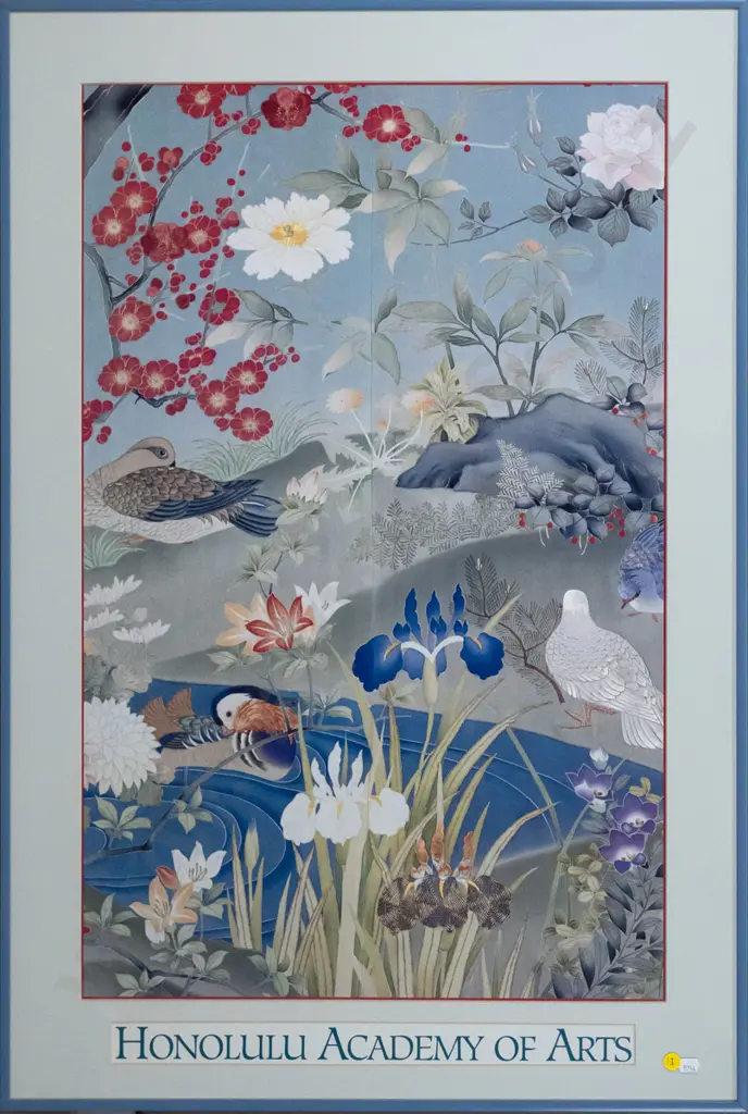 framed Honolulu Academy of Arts promotional poster H-790 W-470 Image 1++