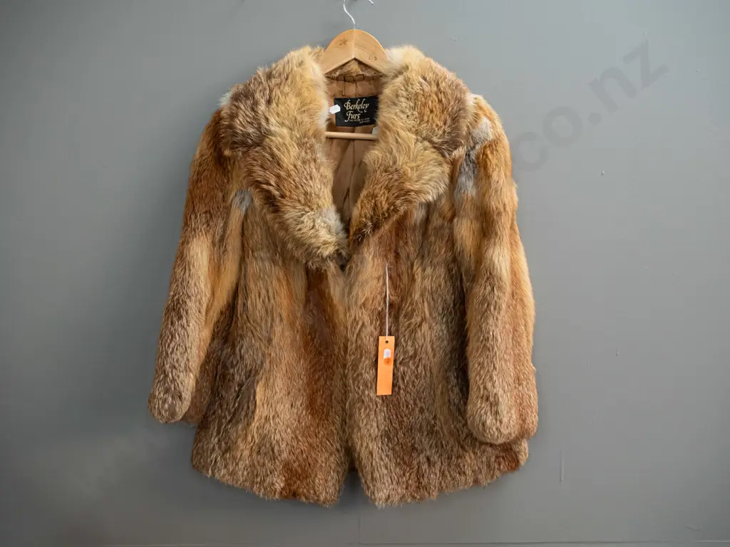 brown fur jacket with Berkeley Furs, House of Mink, Burwood label Image 1++