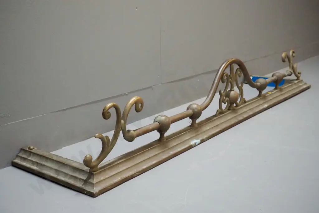 vintage brass fire surround H215 W1325 D305 Image 1++