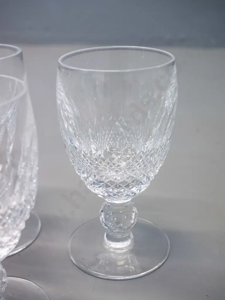 set of 9 Waterford cut crystal sherry glasses H-110 Image 1++