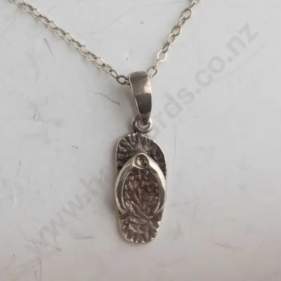 silver jandal necklace - all stamped 925