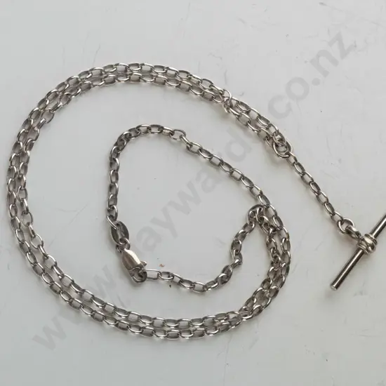silver fob style necklace stamped 925