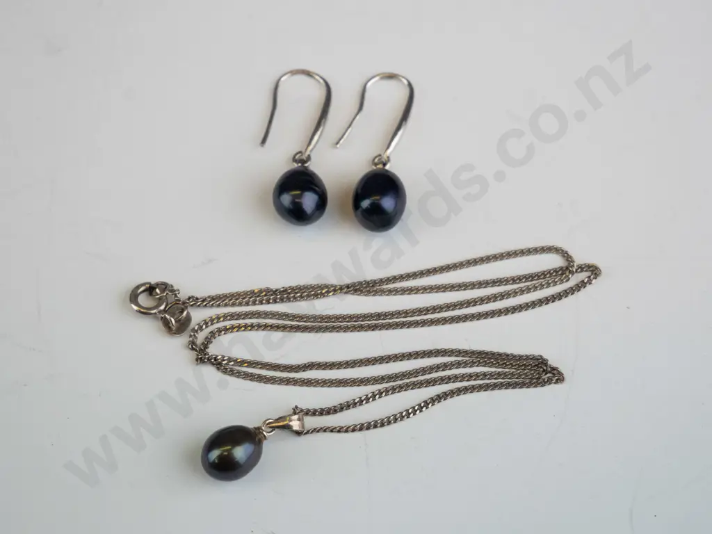 necklace & earring set stamped 925 Image 1++