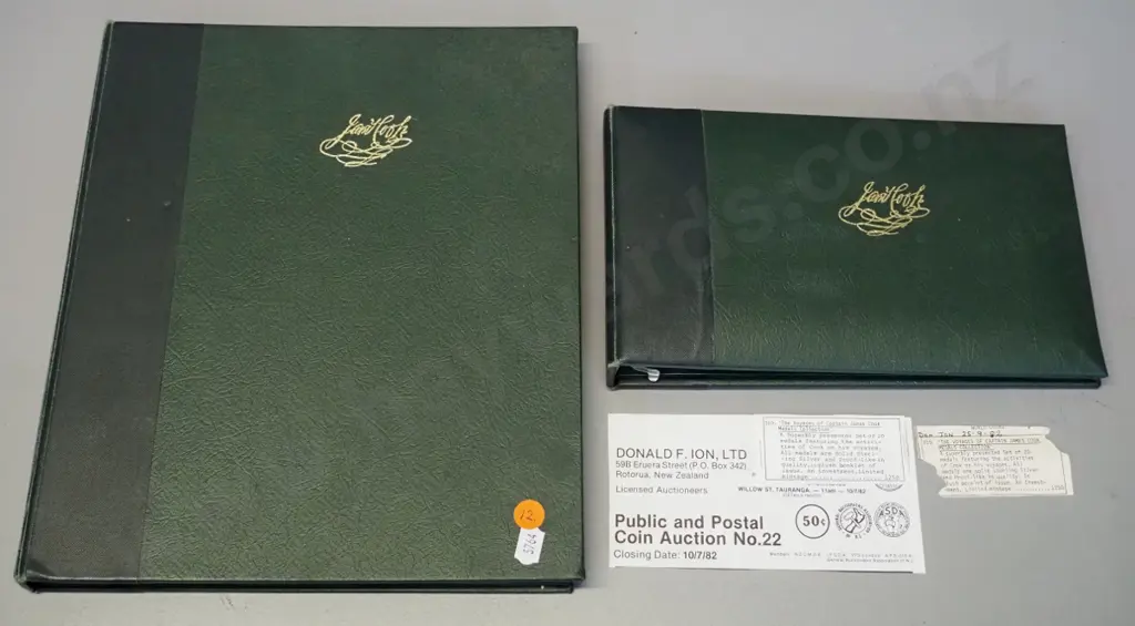 1977 Australian Voyages Of Captain James Cook Sterling Silver Proof Set in hard bound folio, with separate description Image 1++