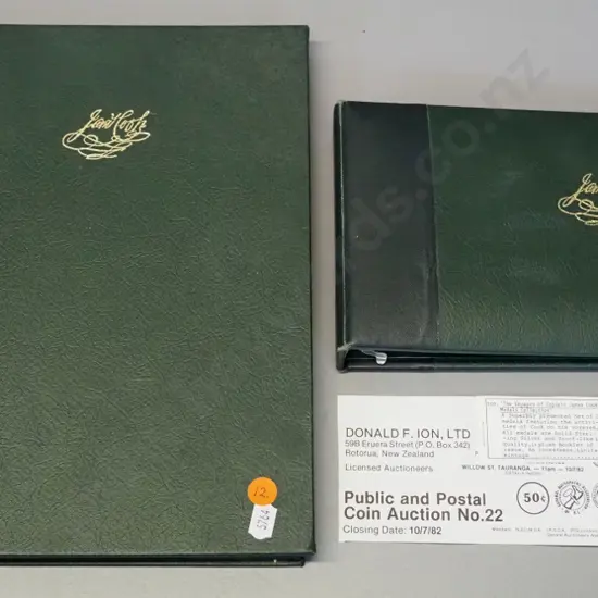 1977 Australian Voyages Of Captain James Cook Sterling Silver Proof Set in hard bound folio, with separate description