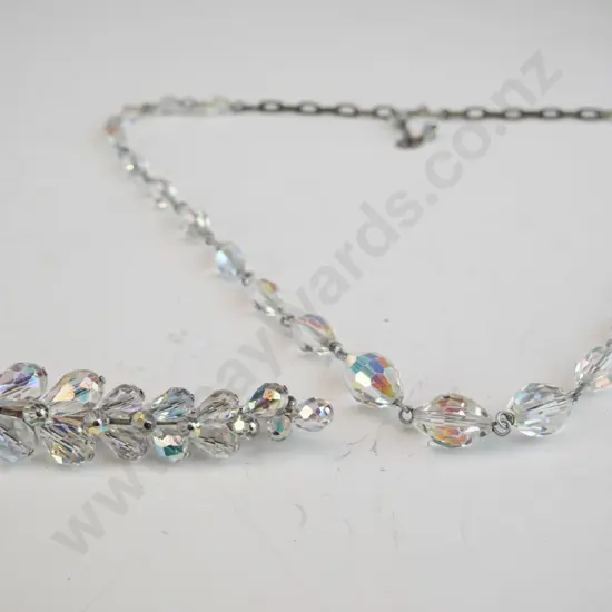 crystal necklace & brooch