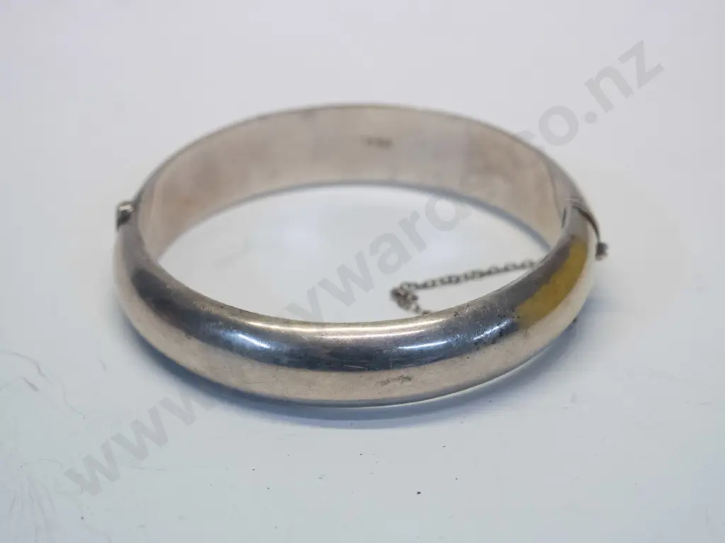 silver plain bangle stamped stg sil Image 1++