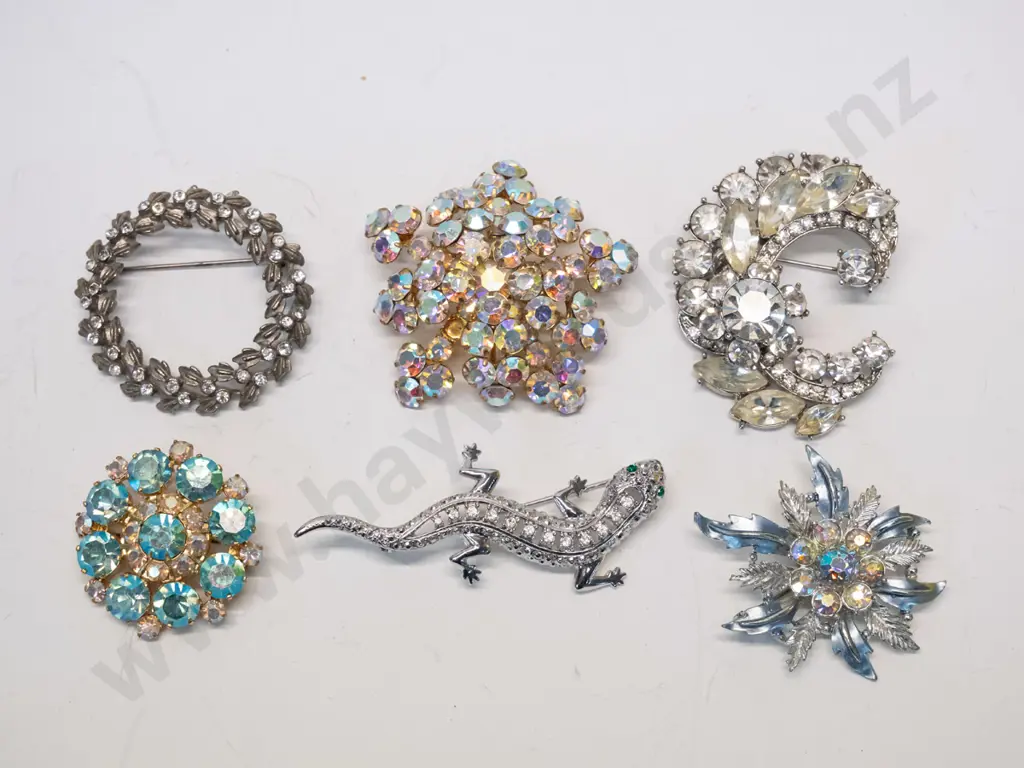 6 costume brooches Image 1++