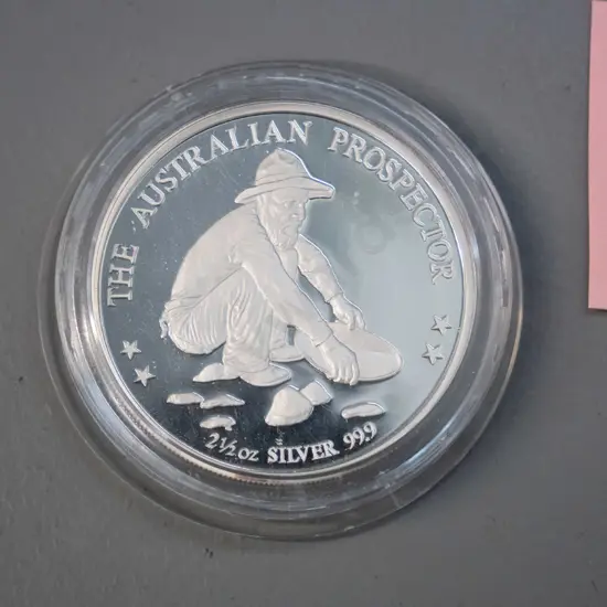 The Wallaby / Australian Prospector Limited Worldwide Klondike Edition 2.5 ounce silver coin