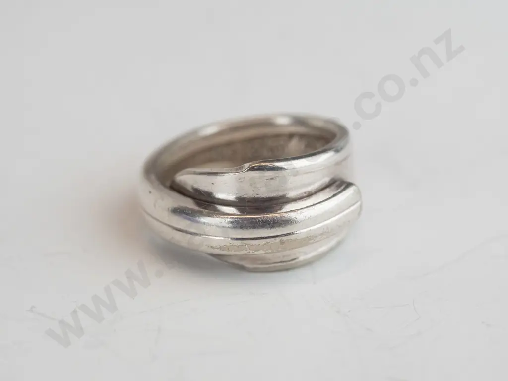 silver ring stamped st Image 1++