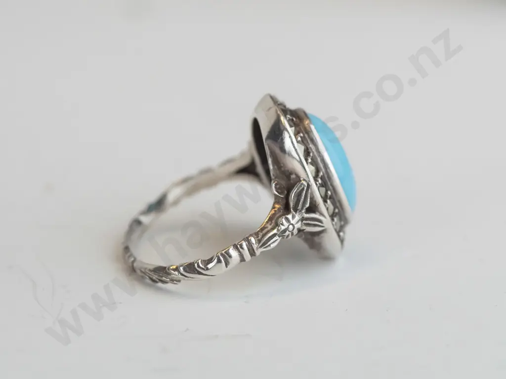 marcasite & torquoise ring Image 1++