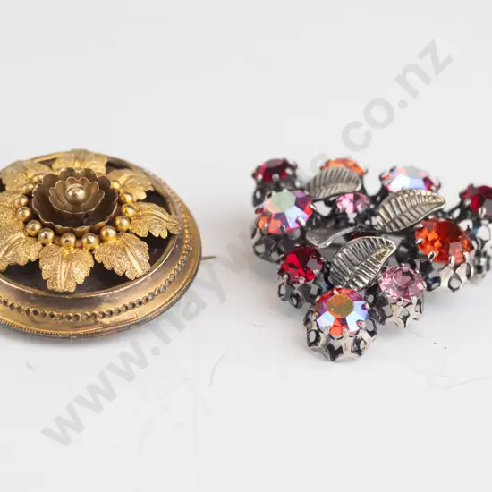 locket style brooch & costume brooch