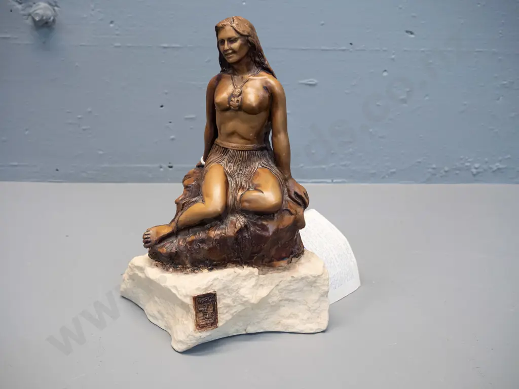 composite Pania of the Reef figure with Allan Davey Christchurch label and original tag H-240 Image 1++