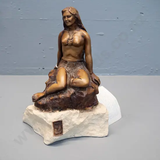 composite Pania of the Reef figure with Allan Davey Christchurch label and original tag H-240