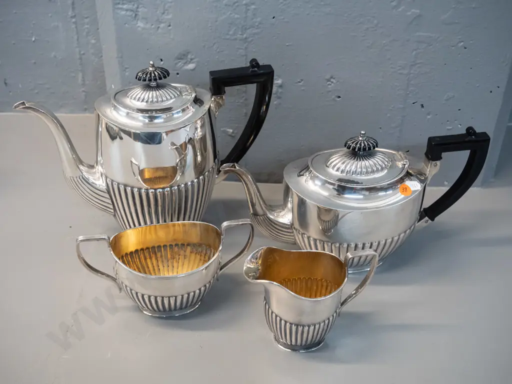 deco Lewis Rose EPNS 4-piece tea & coffee set with bakelite handles - coffee pot H-240 Image 1++