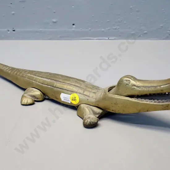 large brass crocodile nutcracker L-340