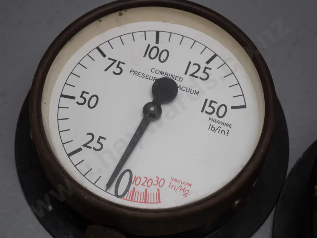 3 pressure gauges - largest is marked Budenberg Broadheath Manchester D-140 Image 1++