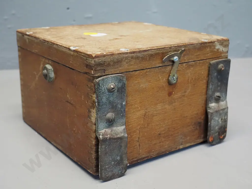 Sestrel ship's gimbal-mount compass in timber case. Some corrosion, gimbal slightly stiff H105 W155 D155 Image 1++