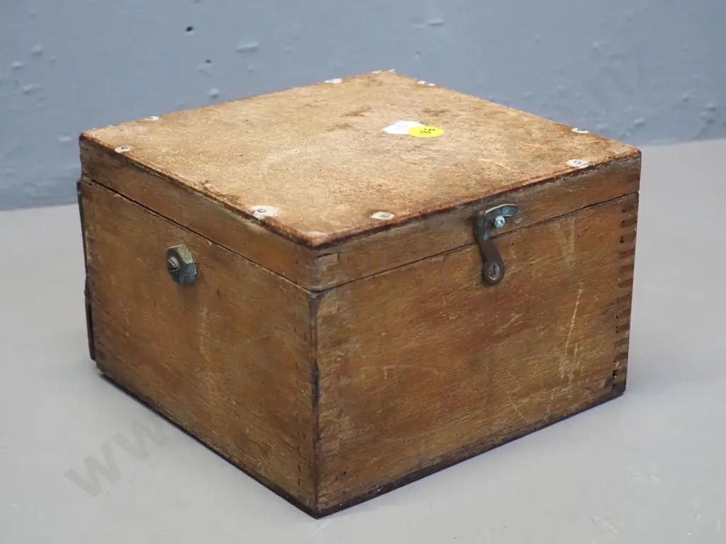 Sestrel ship's gimbal-mount compass in timber case. Some corrosion, gimbal slightly stiff H105 W155 D155 Image 1++