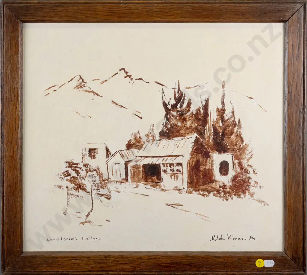 Hilda Rivers '74 "Lord Locke's Cottage" H-380 W-430 Image 1++
