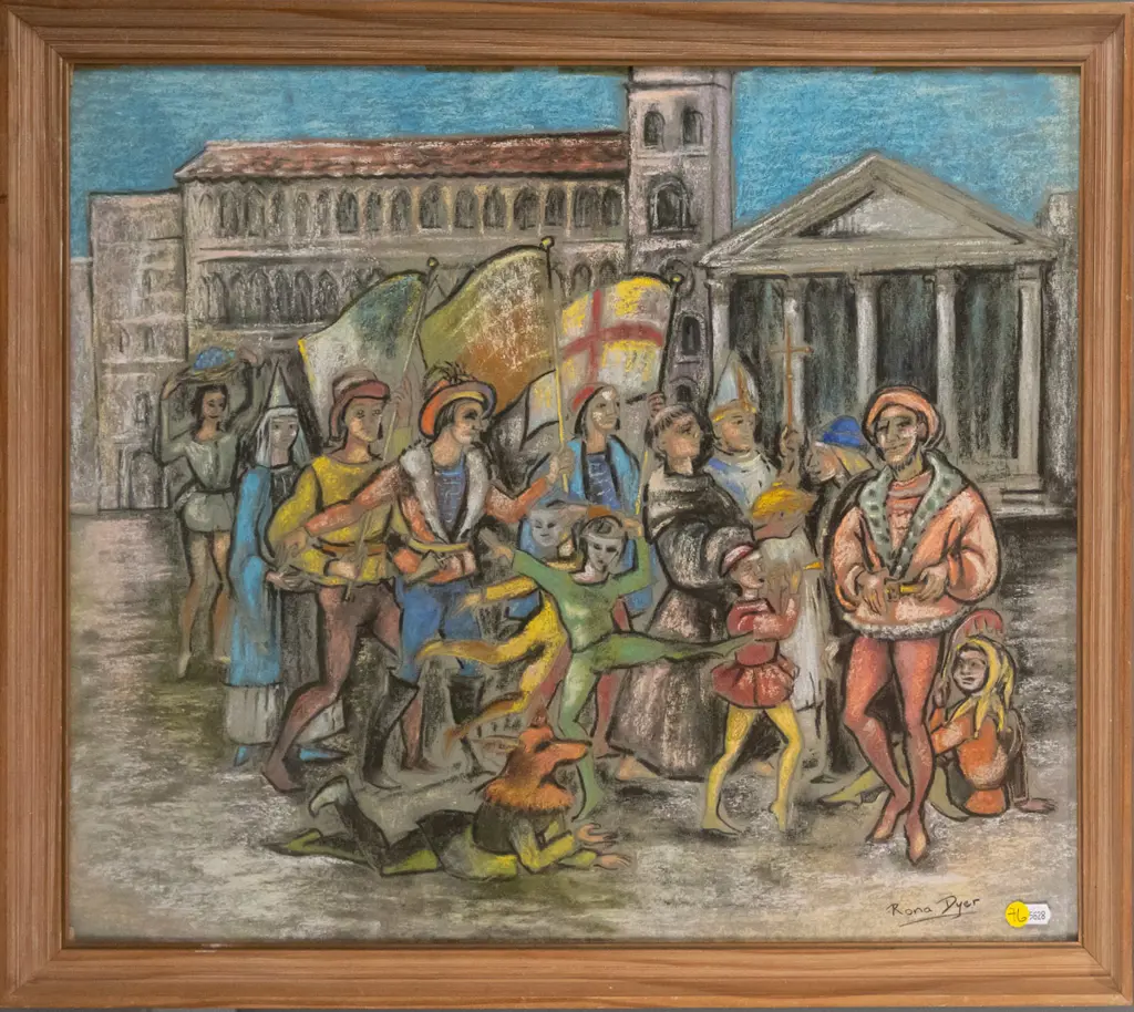 Rona Dyer - framed pastel  "Theme for ballet -Sr Francis Assisi" H-490 W-600 Image 1++