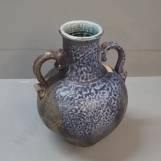 Paul Laird / Nelson NZ studio pottery double handled vase H-290 D-220
