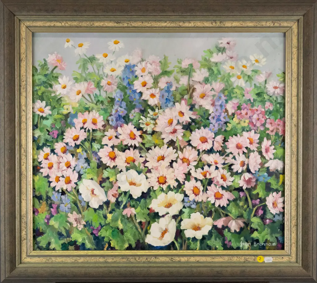 Jeane Brennan - framed oil "Springtime" H-450 W-530 Image 1++