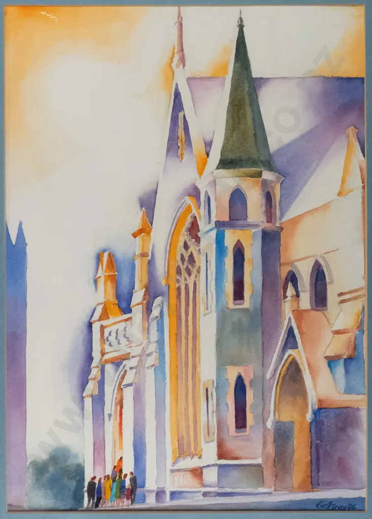 Scott Gray 04 - unframed watercolour "Celebrate the Fortune" H-415 W-290 Image 1++