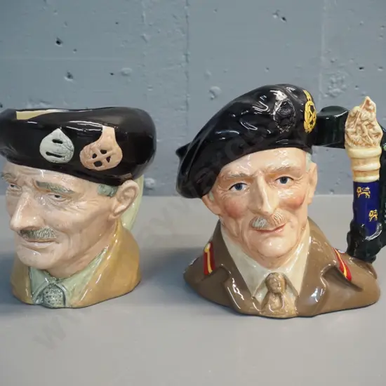 2 Royal Doulton Field Marshal Montgomery character jugs - one is Alamein edition,both approx. H-180