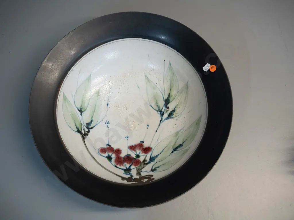 Neil Grant NZ large studio pottery bowl H-120 D-400 Image 1++